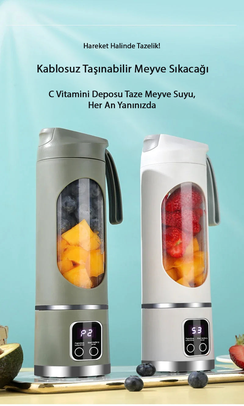 Xiaomi Taşınabilir Mini Blender – Smoothie, Meyve Suyu ve Karışım Hazırlama Makinesi