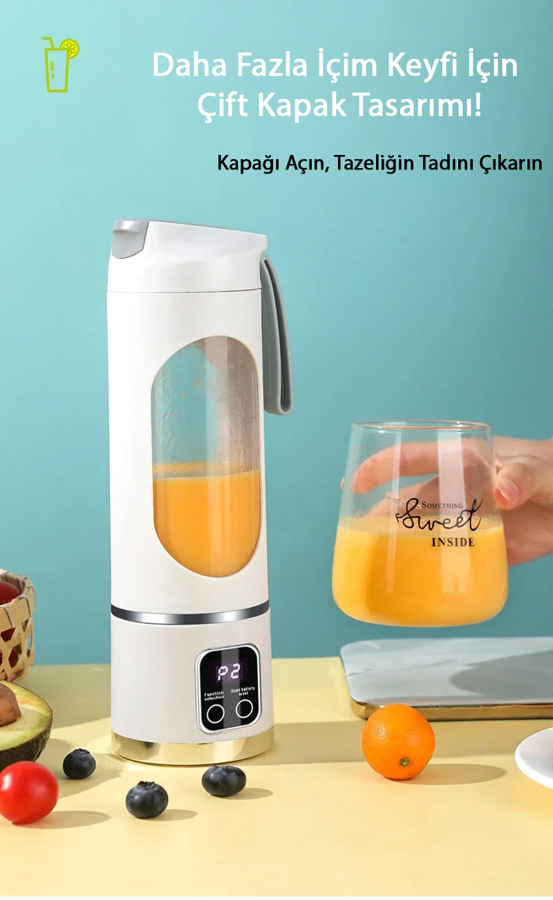 Xiaomi Taşınabilir Mini Blender – Smoothie, Meyve Suyu ve Karışım Hazırlama Makinesi