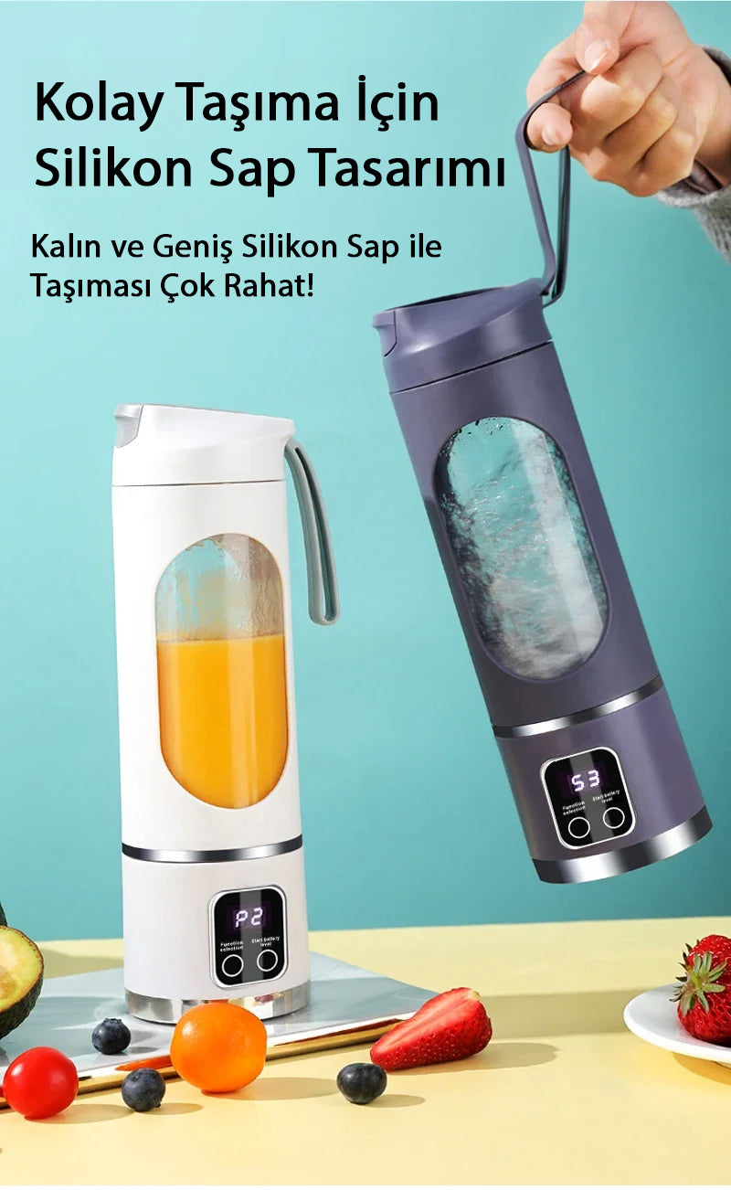 Xiaomi Taşınabilir Mini Blender – Smoothie, Meyve Suyu ve Karışım Hazırlama Makinesi