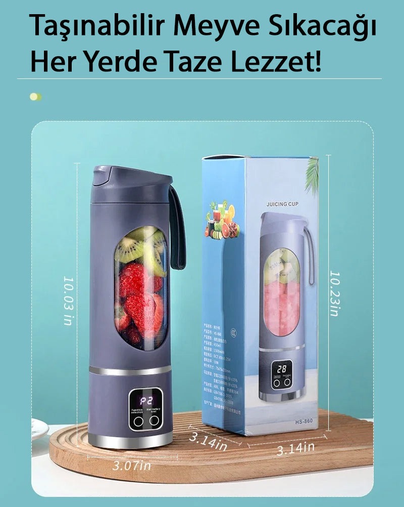 Xiaomi Taşınabilir Mini Blender – Smoothie, Meyve Suyu ve Karışım Hazırlama Makinesi