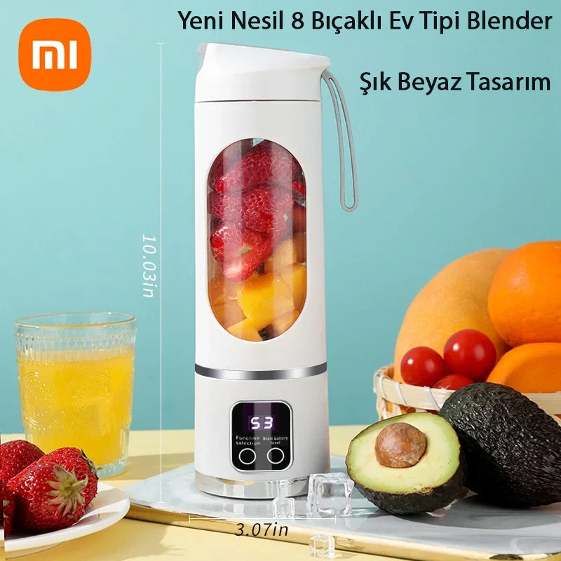 Xiaomi Taşınabilir Mini Blender – Smoothie, Meyve Suyu ve Karışım Hazırlama Makinesi