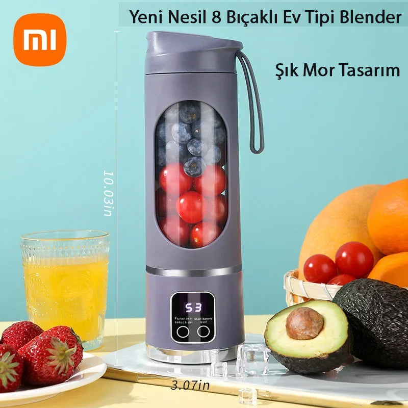 Xiaomi Taşınabilir Mini Blender – Smoothie, Meyve Suyu ve Karışım Hazırlama Makinesi