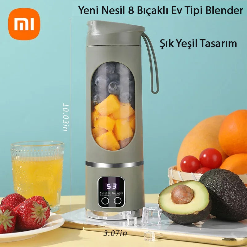 Xiaomi Taşınabilir Mini Blender – Smoothie, Meyve Suyu ve Karışım Hazırlama Makinesi